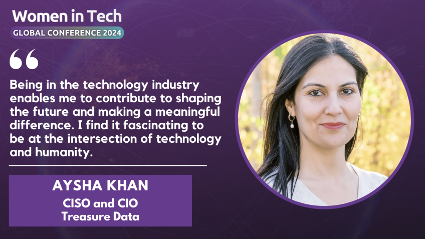 Aysha Khan speaker at the women in tech global conference