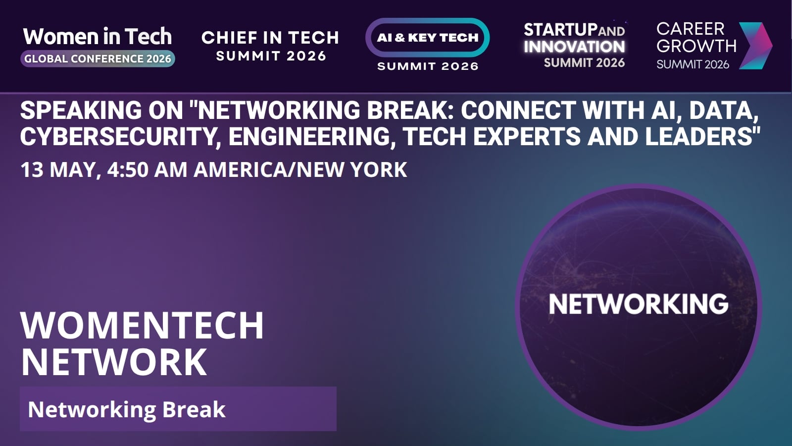 WomenTech Network Speaking at Women in Tech Global Conference 2026