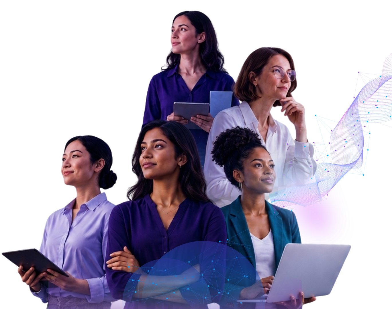 Diverse women in AI