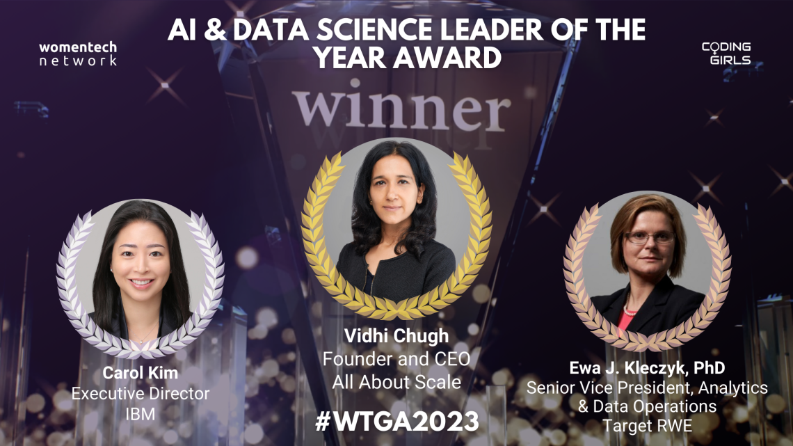 WomenTech Global Awards 2023 Winners: AI & Data Science Leader of the Year Award