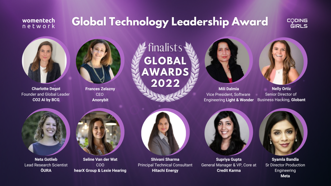 Global Technology Leadership Women Tech Network finalists