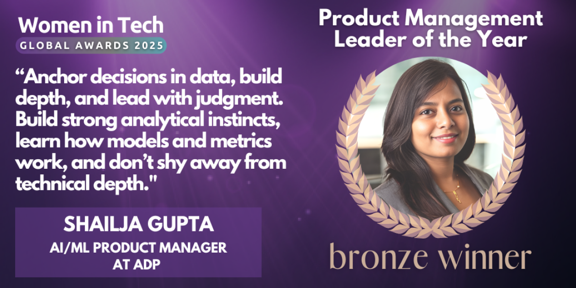 Women in Tech Global Awards 2025 Voices: Winner Shailja Gupta
