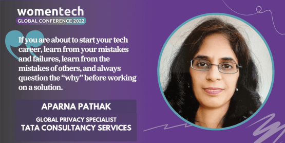Women in Tech Global Conference Voices 2022 Speaker Aparna Pathak at Tata Consultancy Services