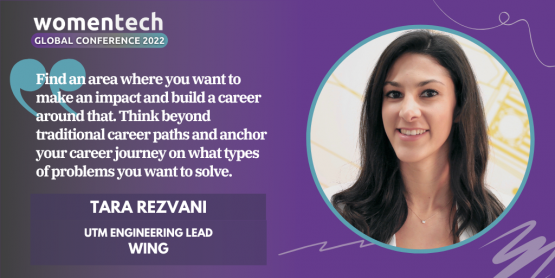 Women in Tech Global Conference Voices 2022 Speaker Tara Rezvani at Wing