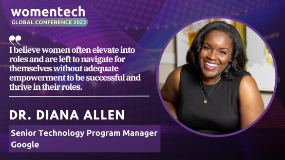 Dr Diana Allen speaker interview for women in tech global conference 2023