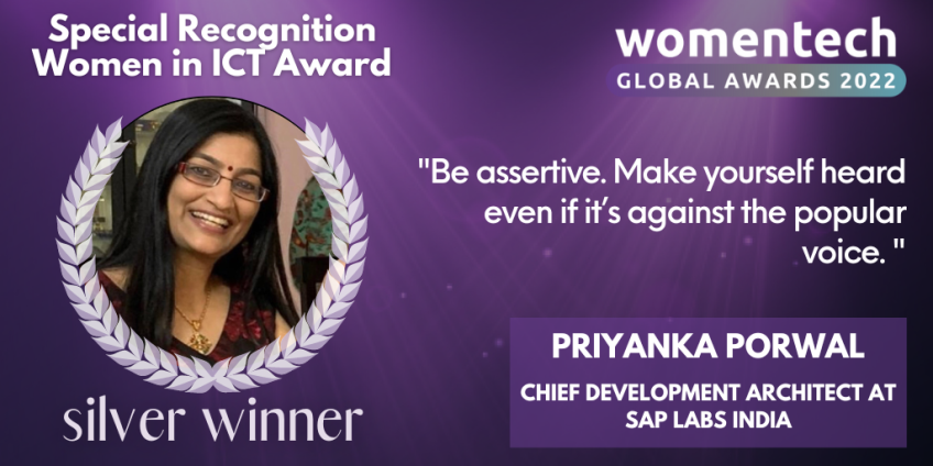 special recognition women in ICT award women tech network priyanka porwal