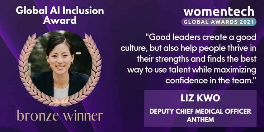 WomenTech Global Awards Voices 2021 Winner Elizabeth Kwo