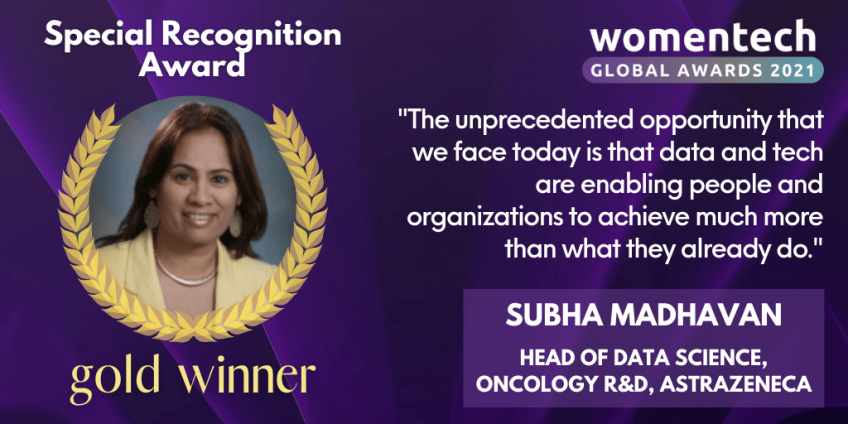 WomenTech Global Awards Voices 2021 Winner Subha Madhavan