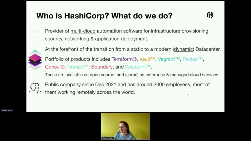 Embedded thumbnail for Cloud Transformation through the HashiStack: a CSM&#039;s perspective by Dorina Timbur          
