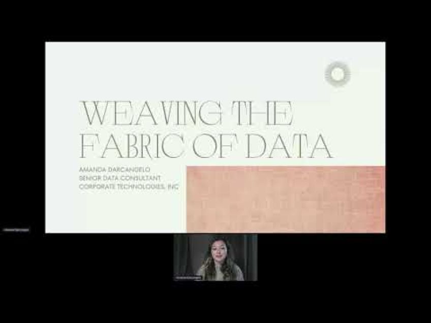 Embedded thumbnail for Weaving the Fabric of Data by Amanda Darcangelo