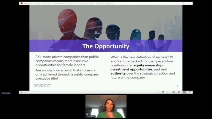 Embedded thumbnail for Private Equity Operating Companies and Women Executives: Did the game change and we missed it? by Paola Doebel