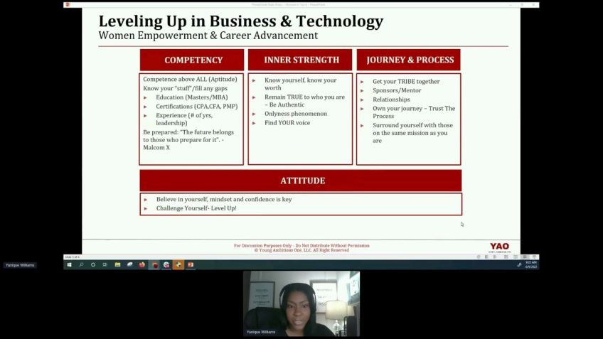Embedded thumbnail for Leveling Up In Business &amp; Technology! Career Advancement #WomenEmpowerment   by Yanique Williams          