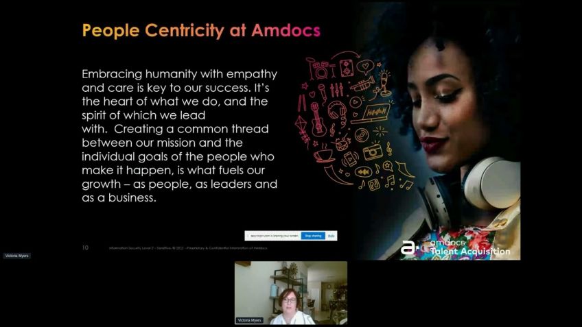 Embedded thumbnail for Our focus on people centricity at Amdocs begins with attraction by Victoria Myers
